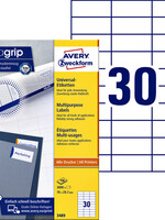 Avery Zweckform Etiket Avery Zweckform 3489 70x29.7mm wit 3000stuks