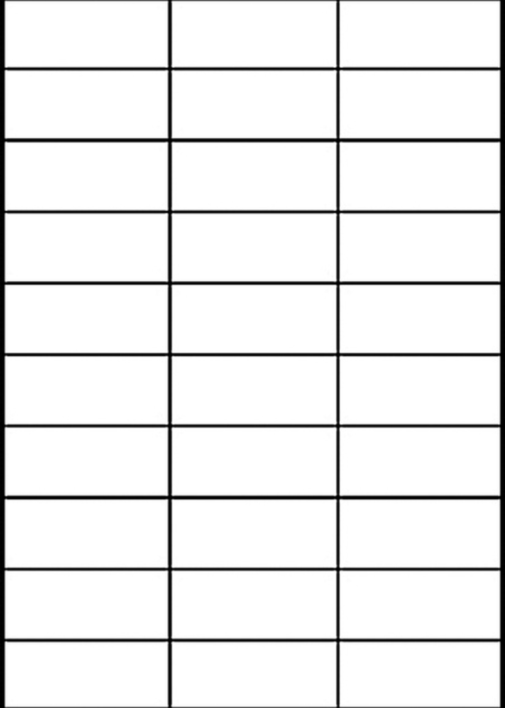 Avery Zweckform Etiket Avery Zweckform 3489 70x29.7mm wit 3000stuks