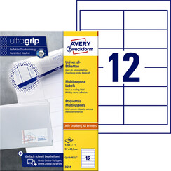 Etiquette Avery Zweckform 3659 97x42,3mm blanc 1200pcs