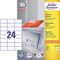 Avery Zweckform Etiket Avery Zweckform 3474-200 70x37mm wit 4800stuks