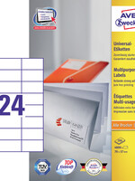 Avery Zweckform Etiket Avery Zweckform 3474-200 70x37mm wit 4800stuks