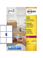 Avery Etiket Avery L7166B-100 99.1x93.1mm blockout 600stuks