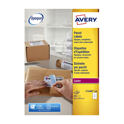 Avery Etiquette Avery L7166B 99,1x93,1mm Opaque 600 pièces