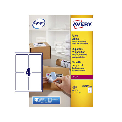 Avery Etiquette Avery L7169B 99,1x139mm Opaque 400 pièces