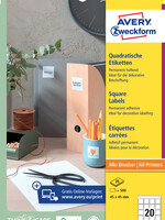 Avery Zweckform Etiquette Avery Zweckform L7121-25 Code QR 45x45mm opaque 400 pièces
