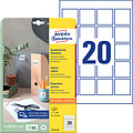 Avery Zweckform Etiquette Avery Zweckform L7121-25 Code QR 45x45mm opaque 400 pièces