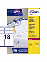 Avery Etiket Avery L7161-100 63.5x46.6mm wit 1800stuks