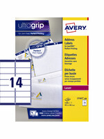 Avery Etiket Avery L7163 99.1x38.1mm wit 1400stuks