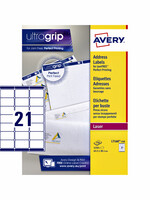 Avery Etiket Avery L7160-250 63.5x38.1mm wit 5250stuks