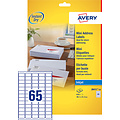 Avery Etiket Avery J8651-10 38.1x21.2mm wit 650stuks