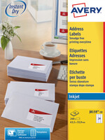 Avery Etiquette Avery J8159-10 63,5x33,9mm blanc 240 pièces