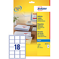 Avery Etiket Avery J8161-10 63.5x46.6mm wit 180stuks