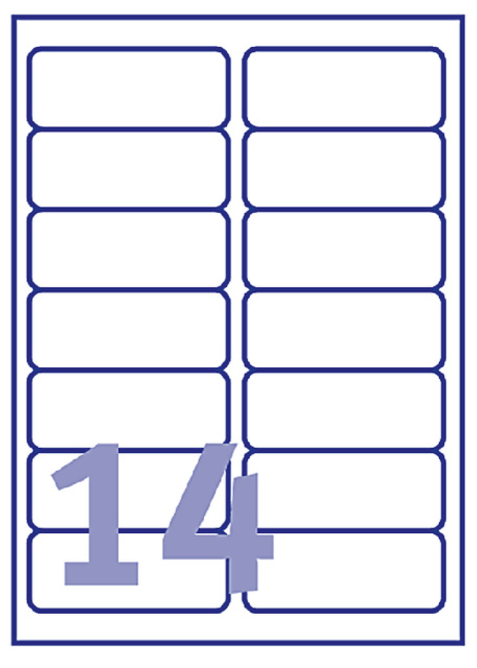 Avery Etiquette Avery J8163-10 99,1x38,1mm blanc 140 pièces