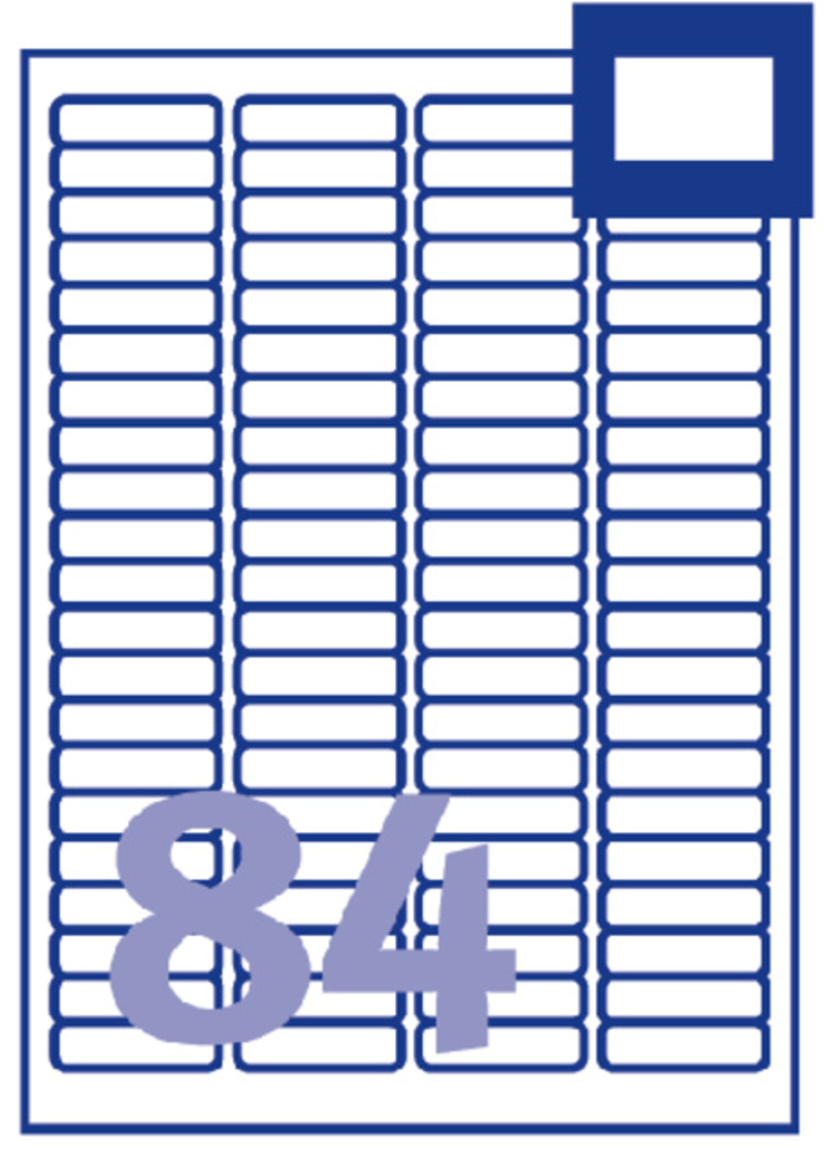 Avery Etiquette Avery J8656-25 46x11,1mm blanc 2100 pièces