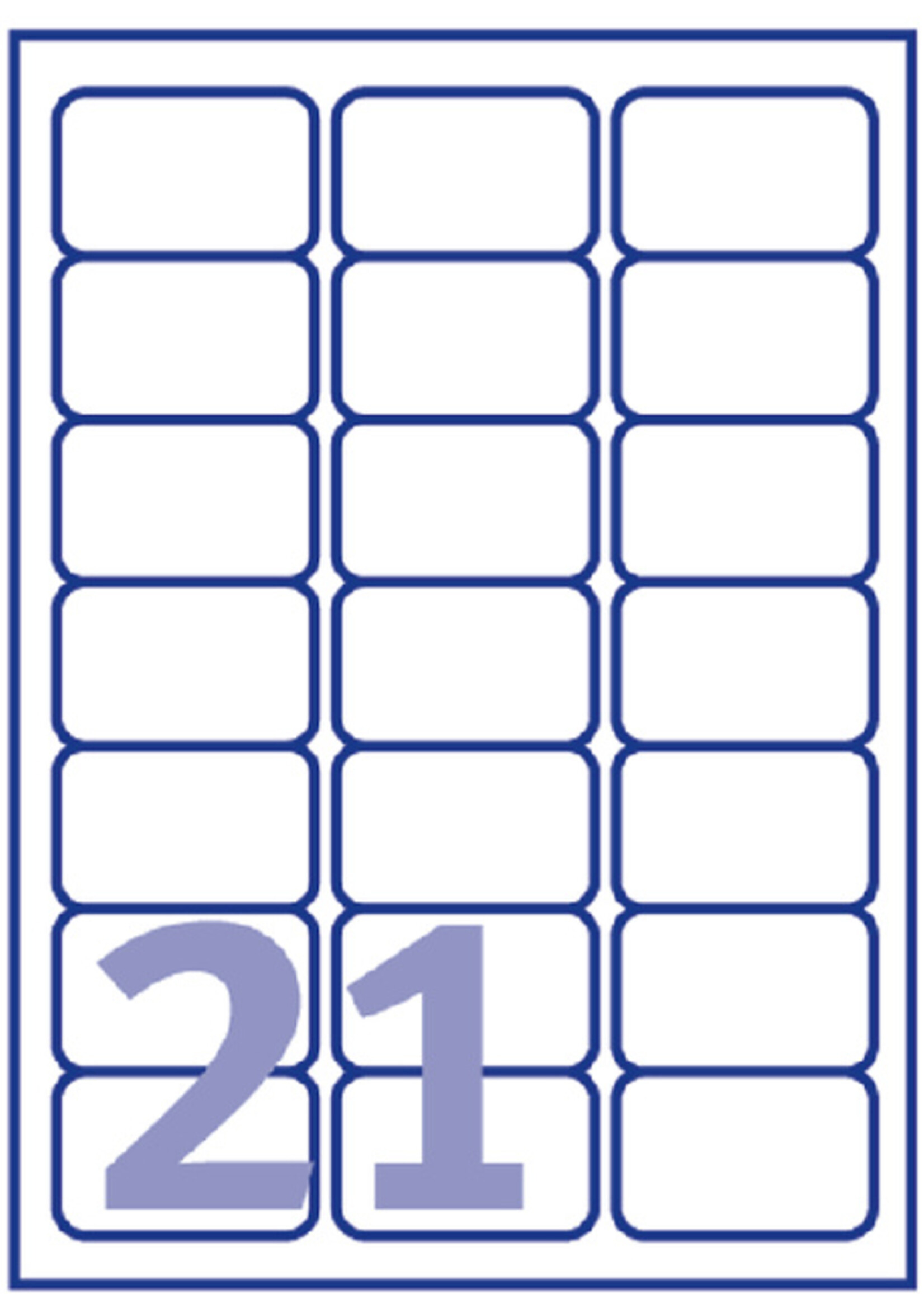 Avery Etiquette Avery J8160-25 63,5x38,1mm blanc 525 pièces