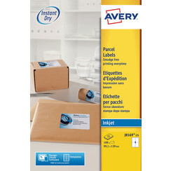 Etiket Avery J8169-25 99.1x139mm wit 100stuks