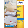 Avery Etiket Avery J8651-100 38.1x21.2mm wit 6500stuks