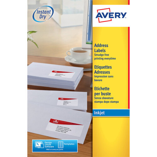 Avery Etiket Avery J8163-100 99.1x38.1mm wit 1400stuks