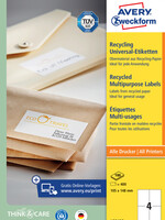 Avery Zweckform Etiquette Avery Zweckform LR3483 105x148mm A6 recyclé blanc 400 pcs
