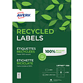 Avery Etiket Avery LR7165-100 99.1x67.7mm recycled wit 800stuks