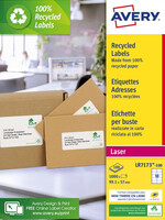 Avery Etiket Avery LR7173-100 99.1x57mm recycled wit 1000stuks
