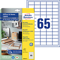 Avery Zweckform Etiket Avery Zweckform LR3666-10 38x21.2mm recycled wit 650stuks