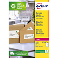 Avery Etiket Avery LR7168-100 199.6x143.5mm recycled wit 200stuks