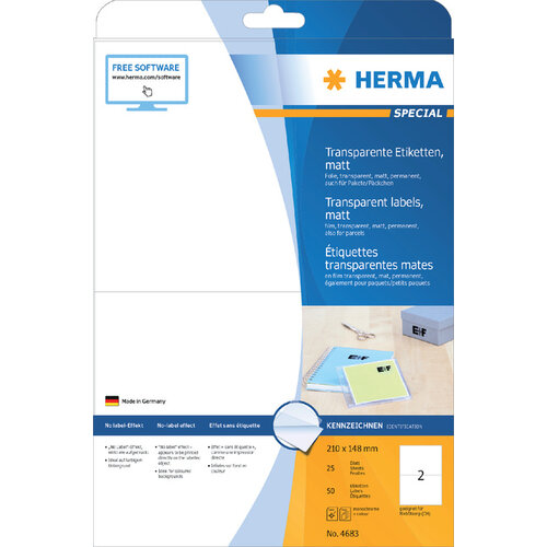 Herma Etiket HERMA 4683 210X148mm wit 50stuks