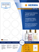 Herma Etiquette HERMA 8023 ronde 40mm 600 pièces transparent
