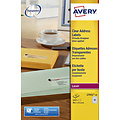 Avery Etiket Avery L7551-25 38.1x21.1mm transparant 1625stuks