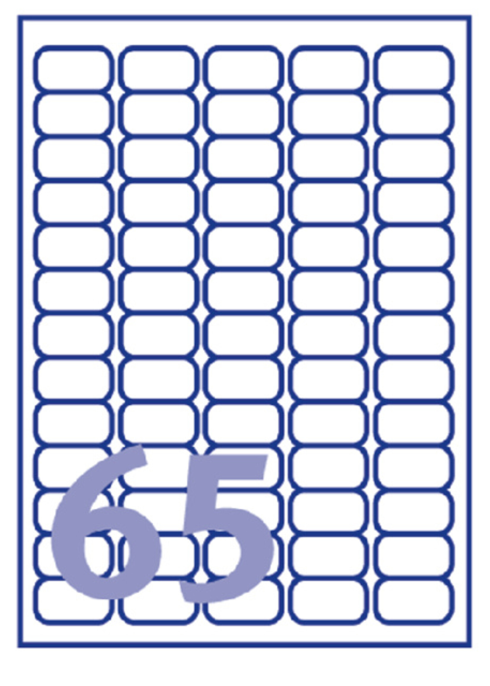 Avery Etiquette Avery J8551-25 38,1x21,2mm transparent 1625 pièces