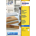 Avery Etiket Avery J8567-25 210x297mm A4 transparant 25stuks