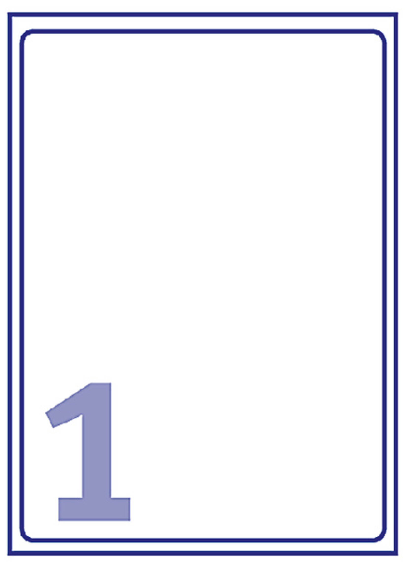 Avery Etiquette Avery J8567-25 210x297mm A4 transparent 25 pièces