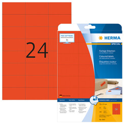 Etiket HERMA 4467 70x37mm verwijderbaar rood 480stuks