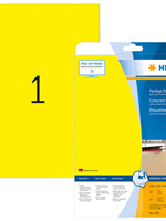 Herma Etiket HERMA 4421 210x297mm verwijderbaar A4 geel 20stuks