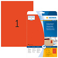 Herma Etiket HERMA 4422 210x297mm A4 verwijderbaar rood 20stuks