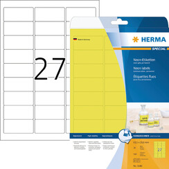 Etiquette HERMA 5140 63,5x29,6mm jaune 540 pièces