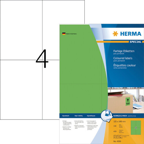 Herma Etiquette HERMA 4399 105x148mm A6 vert 400 pièces