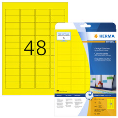 Etiquette HERMA 4366 A4 45,7x21,2mm amovible jaune