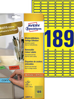 Avery Zweckform Etiquette Avery L6037-20 25,4x10mm jaune 3780 pièces