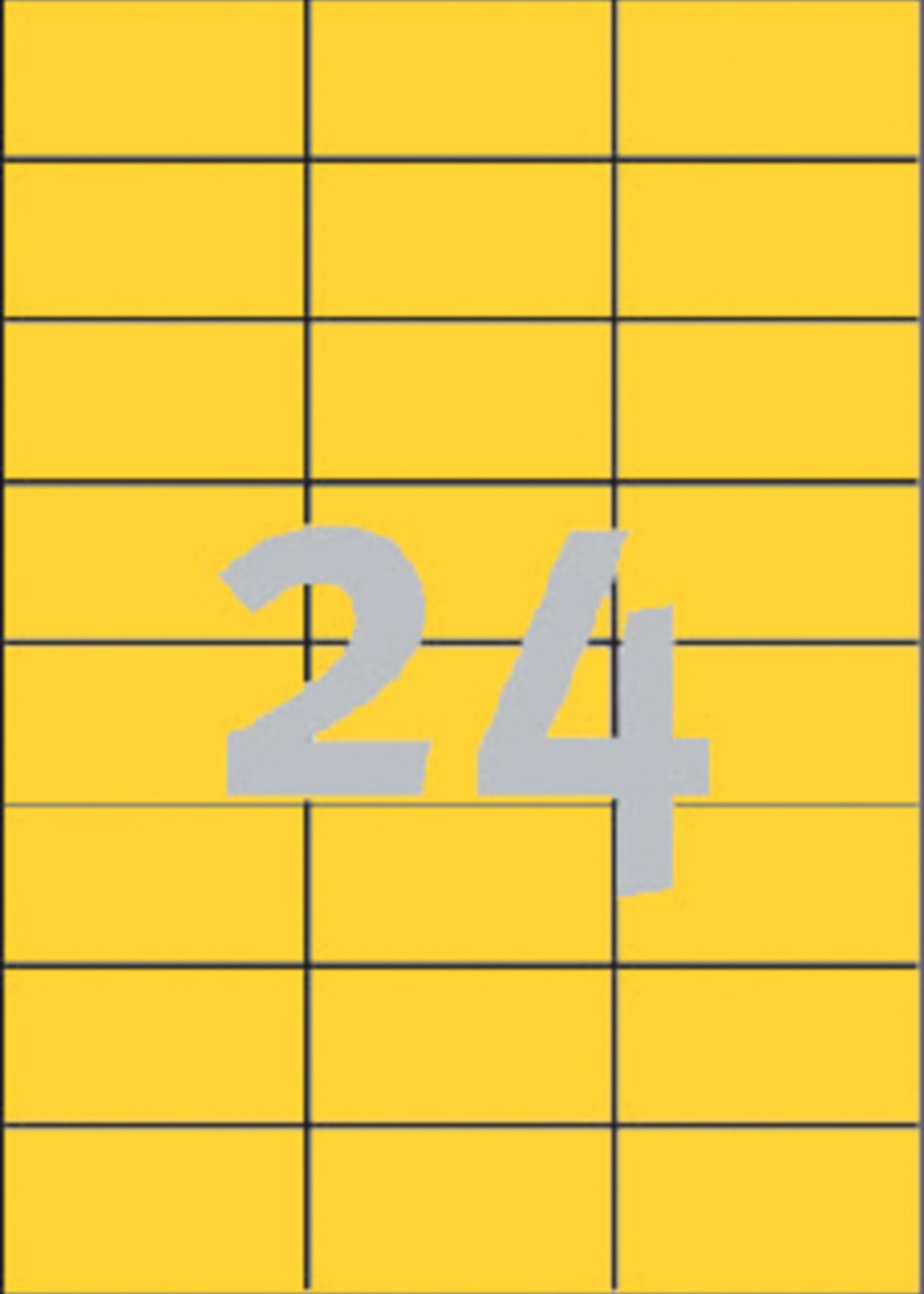 Avery Zweckform Etiket Avery Zweckform 3451 70x37mm geel 2400stuks