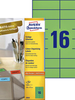 Avery Zweckform Etiket Avery Zweckform 3454 105x37mm groen 1600stuks
