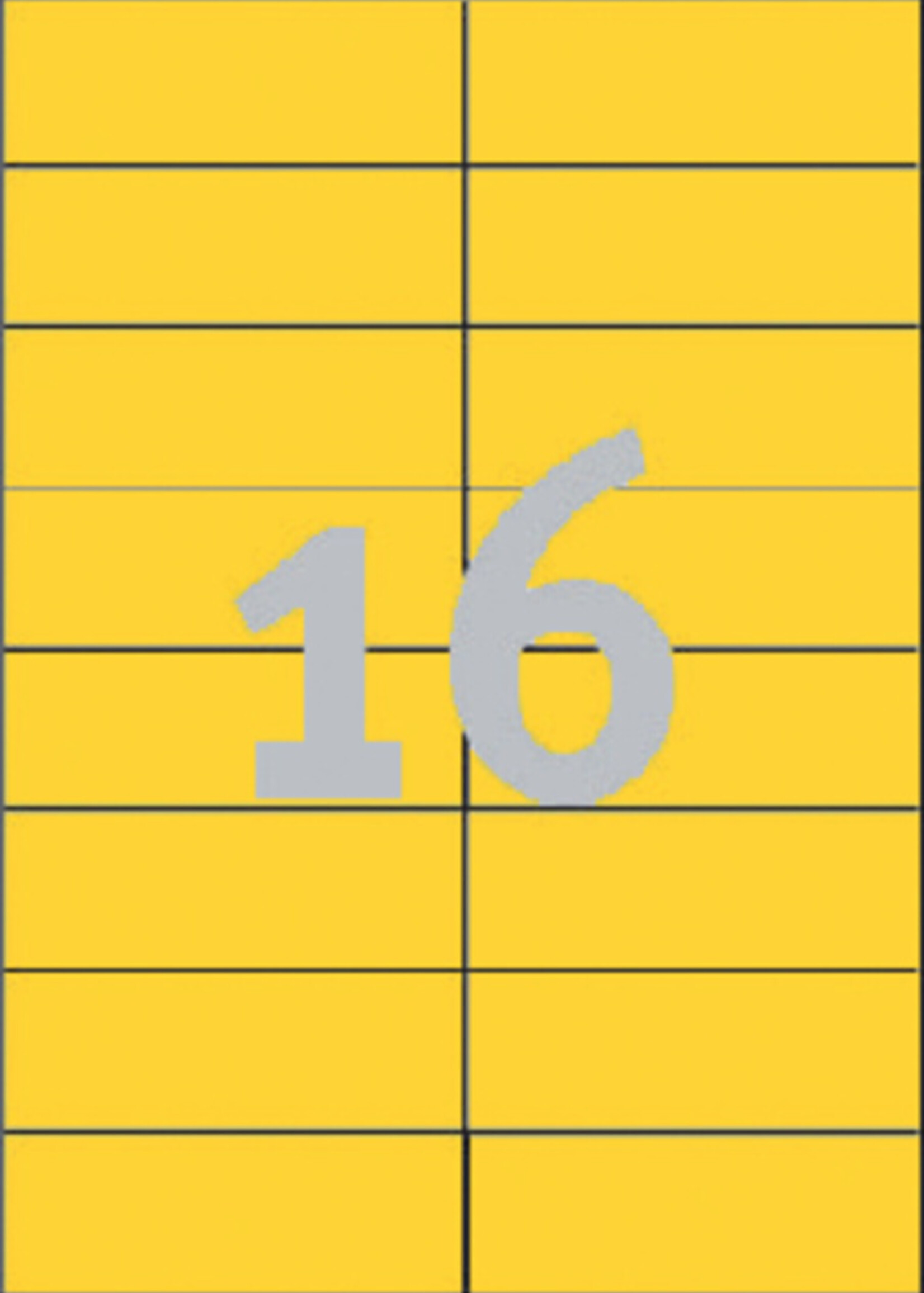 Avery Zweckform Etiket Avery Zweckform 3455 105x37mm geel 1600stuks