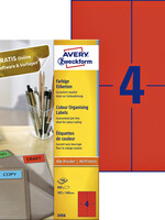 Avery Zweckform Etiquette Avery Zweckform 3456 105x148mm A6 rouge 400 pièces