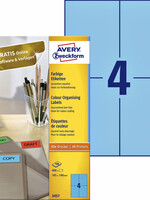 Avery Zweckform Etiket Avery Zweckform 3457 105x148mm A6 blauw 400stuks