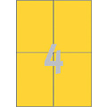 Avery Zweckform Etiket Avery Zweckform 3459 105x148mm A6 geel 400stuks