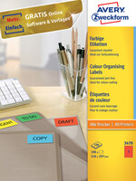 Avery Zweckform Etiquette Avery Zweckform 3470 210x297mm A4 rouge 100 pièces
