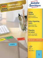 Avery Zweckform Etiquette Avery Zweckform 3471 210x297mm A4 bleu 100 pièces