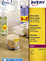 Avery Etiquette Avery L7670-25 63,5mm rond jaune néon 300 pièces