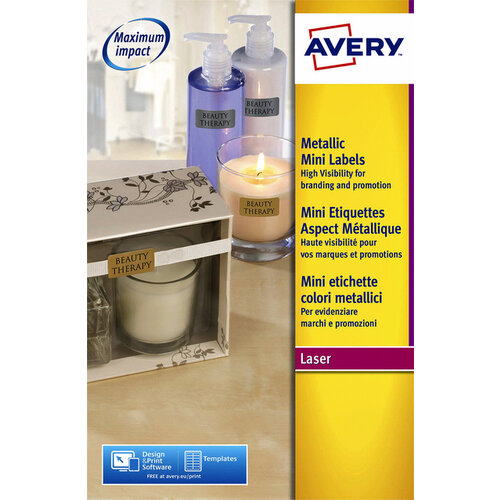 Avery Etiquette Avery L7680-25 38,1x21,2mm doré 1625 pièces